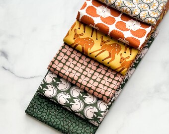 On A Fall Day Bundle | 6 Prints | On a Fall Day by Loes van Oosten | Cotton + Steel | Fat Quarter Bundle | Half Yard Bundle | 136