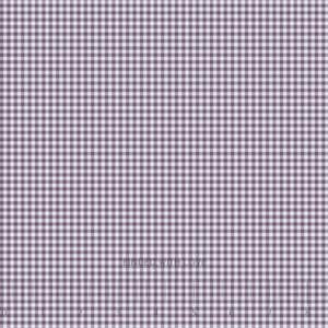 May include: Close-up of a fabric with a small gingham pattern in shades of purple and white. The fabric has a ruler along the bottom edge and the words "BOUND WITH LOVE" are printed on the fabric.