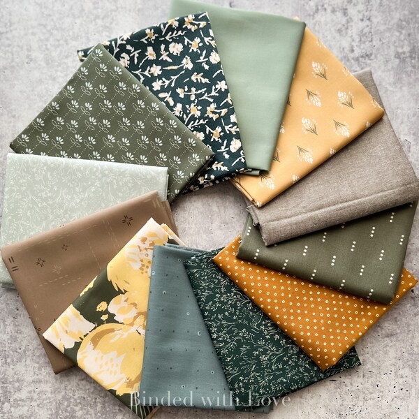 Curated Fat Quarter Bundle | 12 Fat Quarters | Hand Selected Quilting Bundle | Quilting Fabric