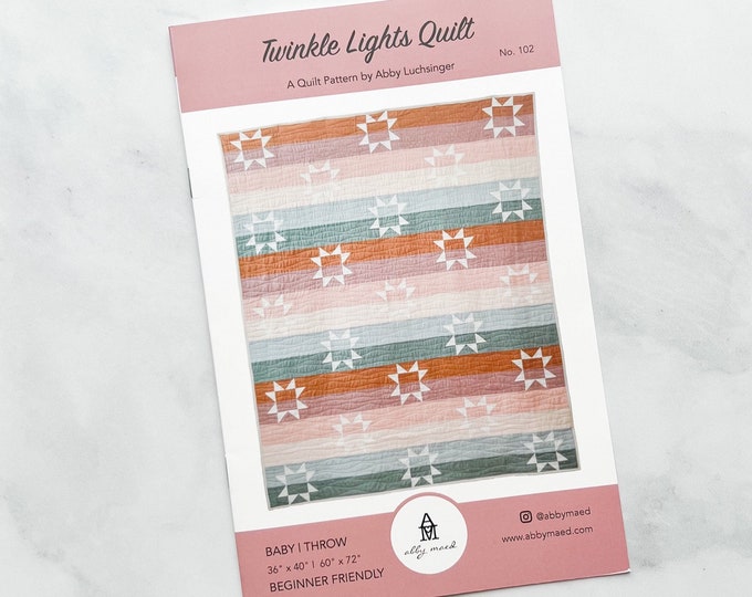 Twinkle Lights Quilt by Abby Maed | Paper Pattern | Modern Quilt ...