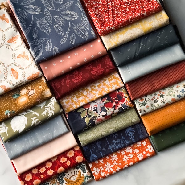 Curated Fat Quarter Bundle | 23 Fat Quarters | Hand Selected Art Gallery Fabrics  and Cotton + Steel Quilting Bundle