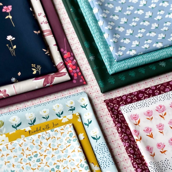 Mayfair by Amy Sinibaldi Fat Quarter Bundle |  Art Gallery Fabrics | Mayfair Full Collection | Beautiful Floral Fabric Bundle