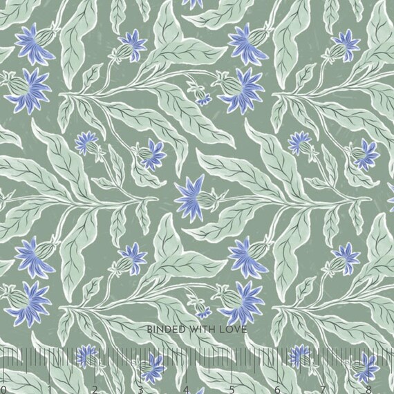 Thistle Green 90938-62 | Golden Hour by Jill Labieniec | FIGO Fabrics | Continuous Yardage | Fat Quarter