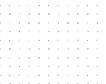 XO White Gray 92038-10 | Dovetail by Ghazal Razavi | Figo Fabrics | Yardage | Fat Quarter | Quilting Fabric | Low Volume