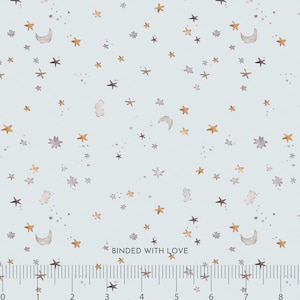 Stars Gray 90955-90 | Cotton-Tale by Bernadett Urbanovics | Figo Fabrics | Continuous Yardage | Fat Quarter | Quilting Fabric
