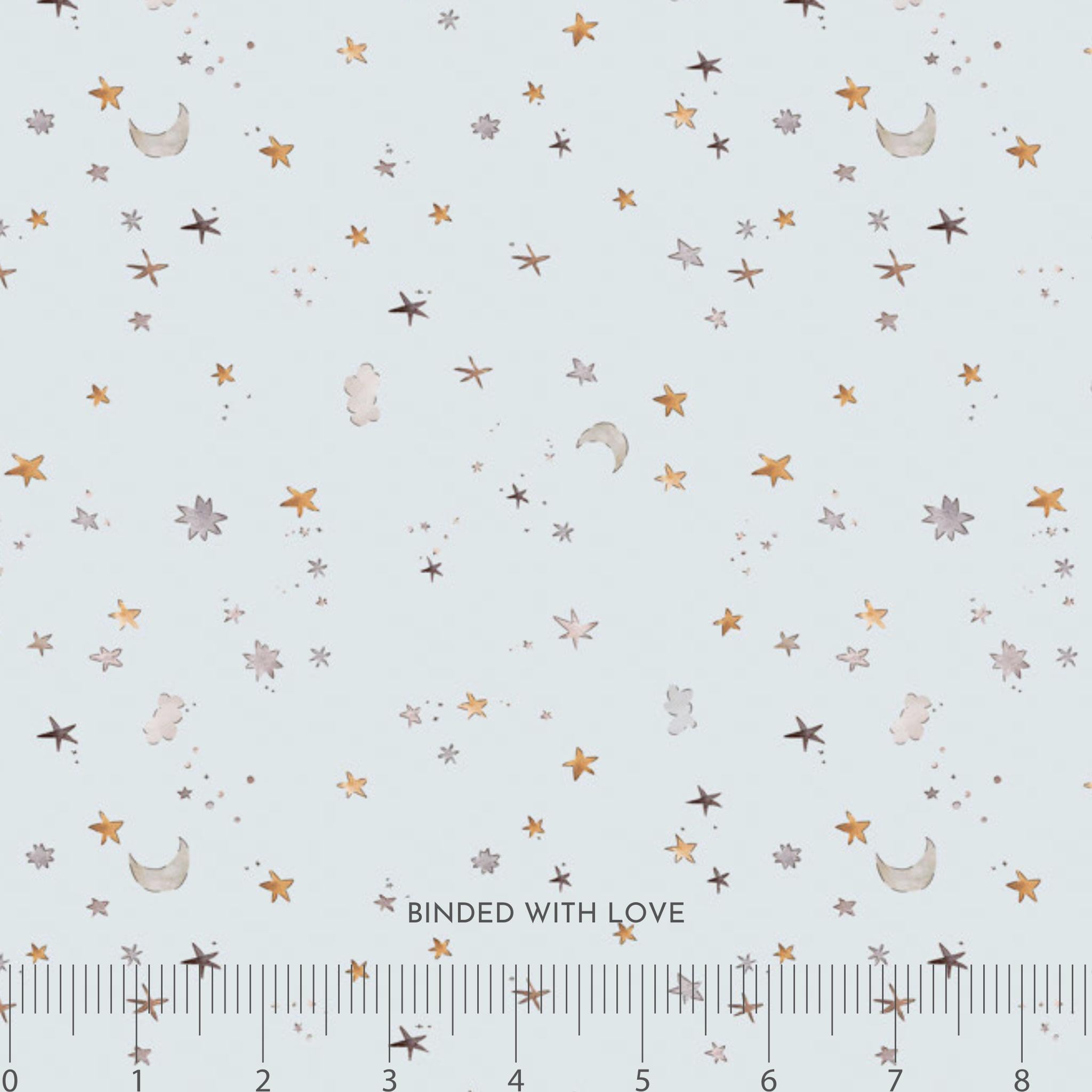 Stars Gray 90955-90 | Cotton-Tale by Bernadett Urbanovics | Figo Fabrics | Continuous Yardage | Fat Quarter | Quilting Fabric