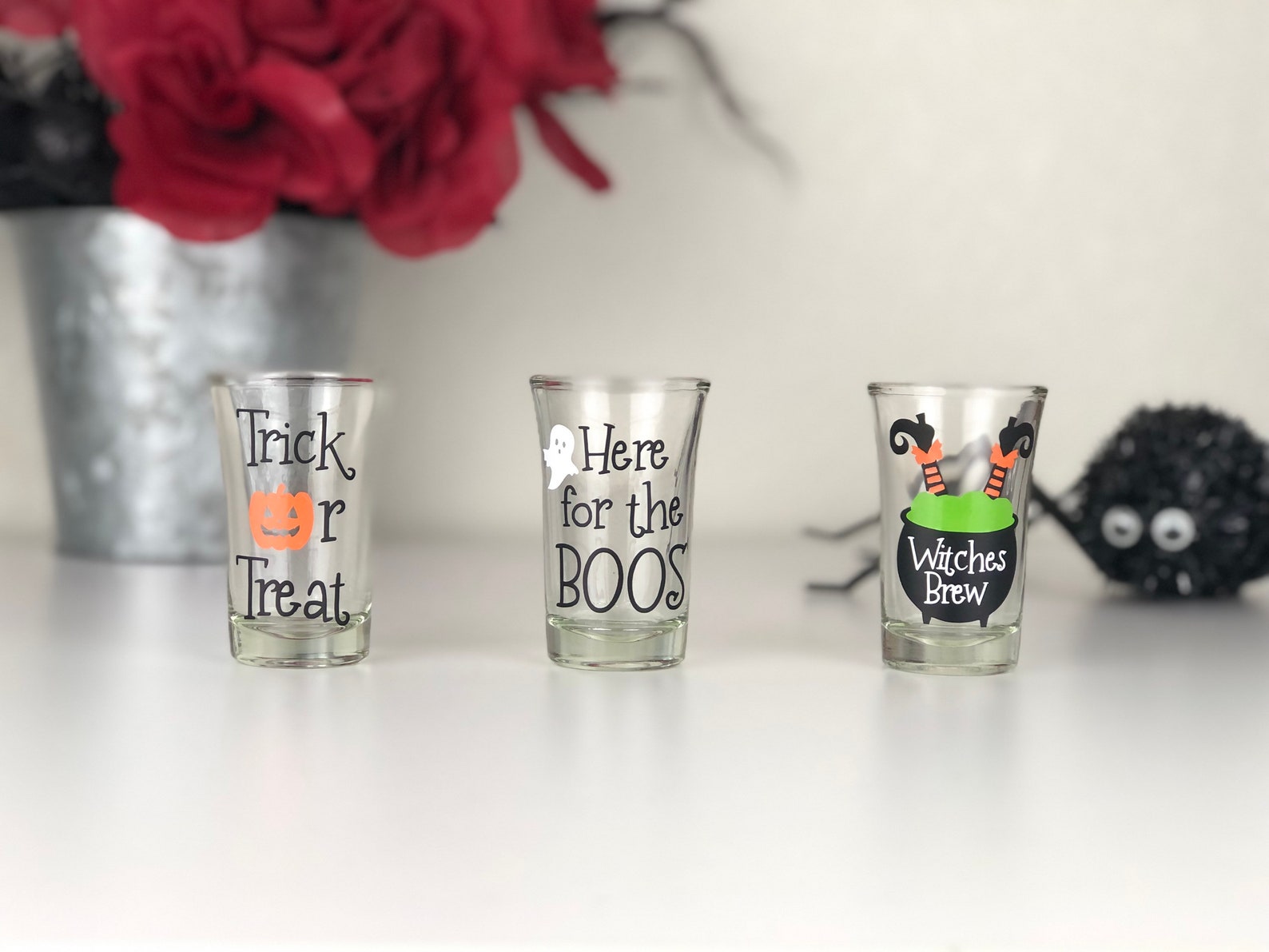Halloween Shot Glasses , Halloween Glasses, Halloween Party Supplies