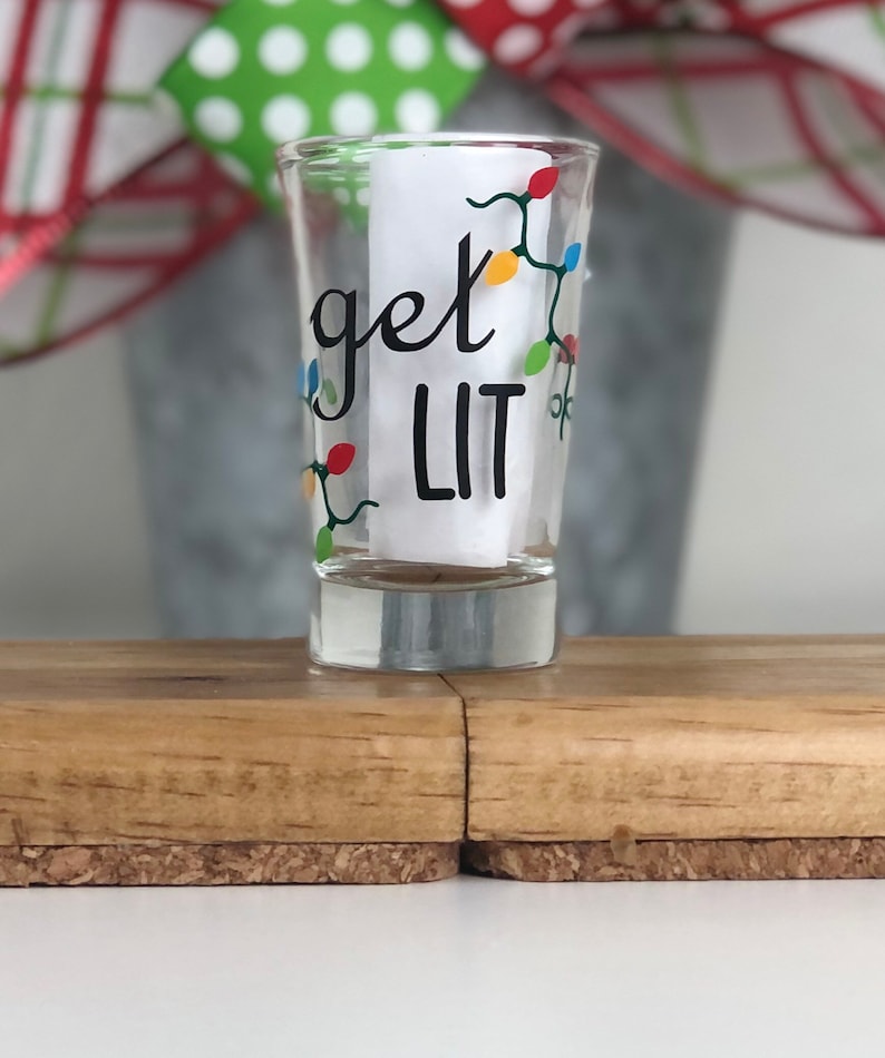 Christmas Shot Glasses Funny Christmas Shot Glasses Party Etsy