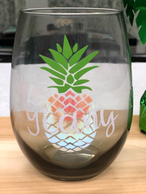Summer wine glass, personalized wine glass