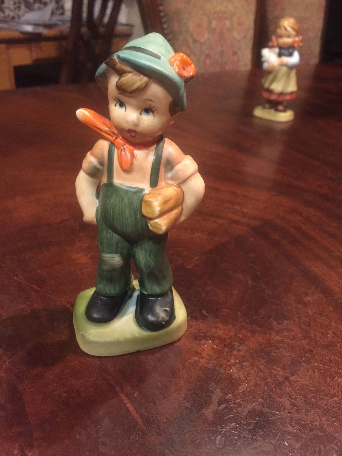 Napco Vintage Figurine Boy With Bread Etsy