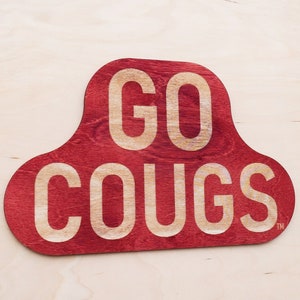 Go Cougs Schild aus Holz