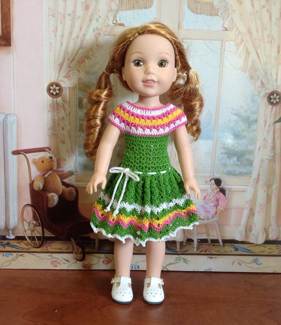 green pink and white crochet dress Shop Elle Crochet Green/Pink Dress