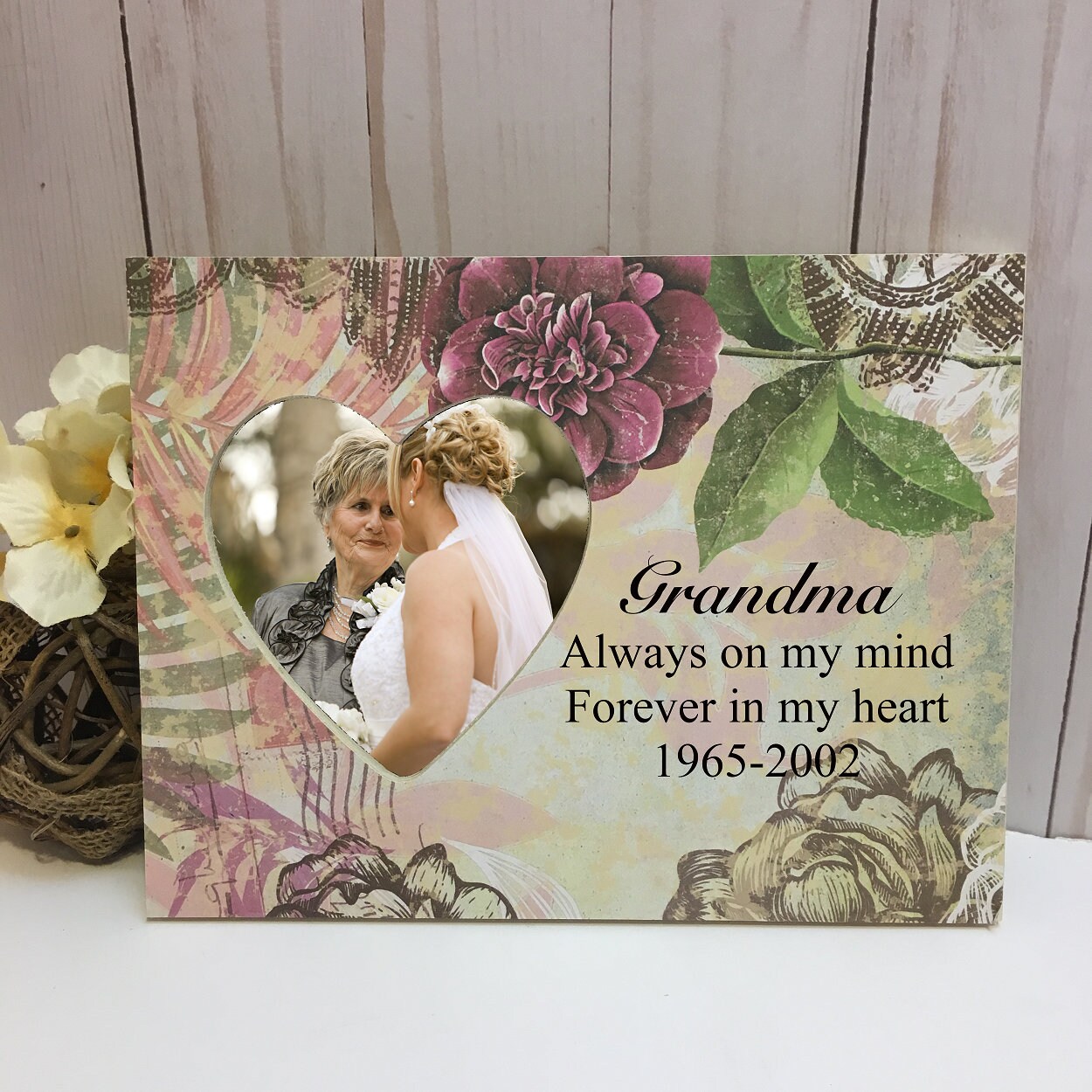 Grandma Memorial frame Sympathy Gift Condolences Gift Memorial Etsy