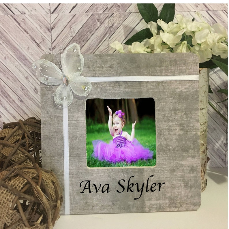 personalized newborn gift baby girl frames-Baby Girl Gift Sugar and Spice and everything nice-New baby Picture frame-New baby girl gift