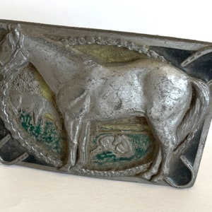 Horse Vintage Stallion Belt Buckle Made in USA Buckles of America Masterpiece