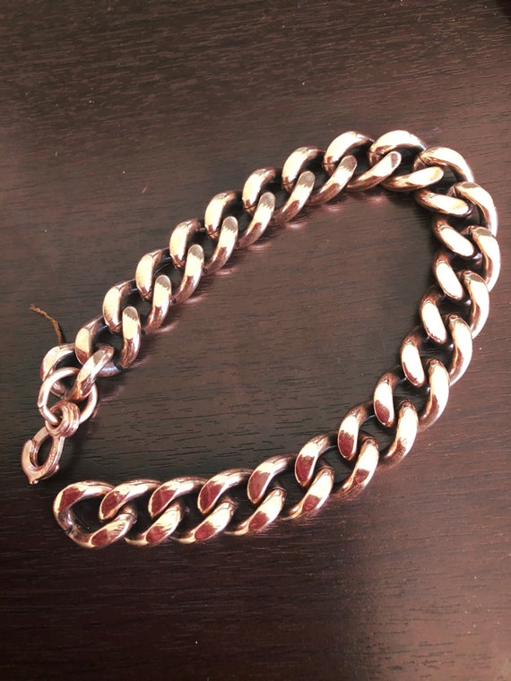 Men's Thick and Heavy 9" Copper Bracelet 5/8 of an