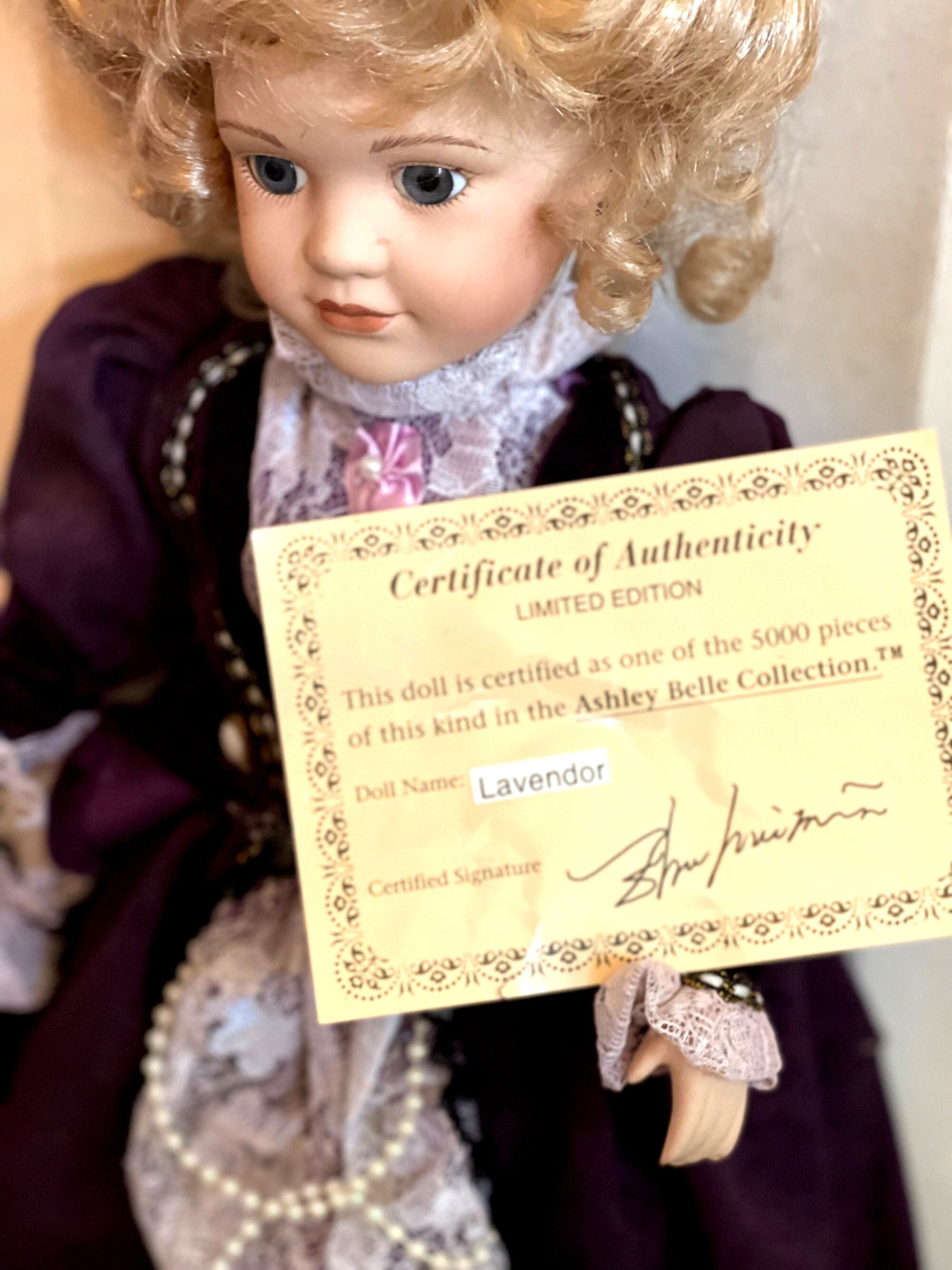Ashley Belle Collection Limited Edition Doll Lavender Fine Etsy