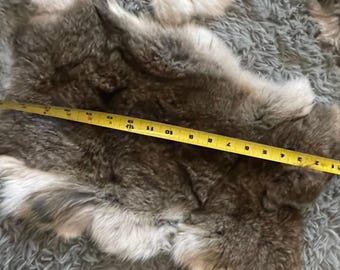 Huge Rabbit Pelt Skin Natural Rex Thick and Soft Tanned Taxidermy