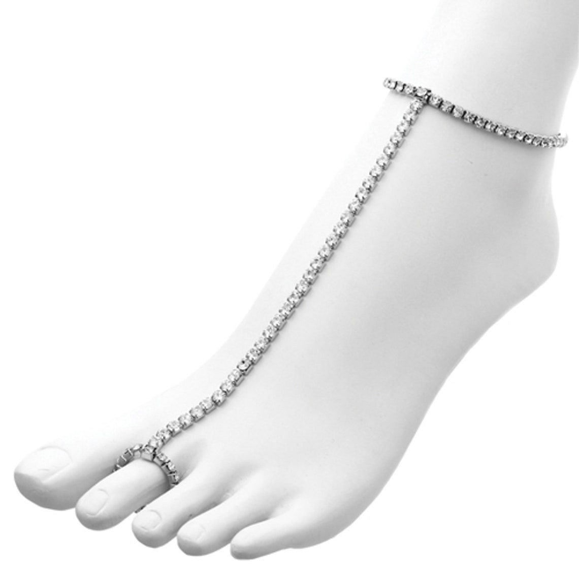 Foot Feet Slave Bracelet Anklet Ankle Bangle Cubic Zircon Etsy