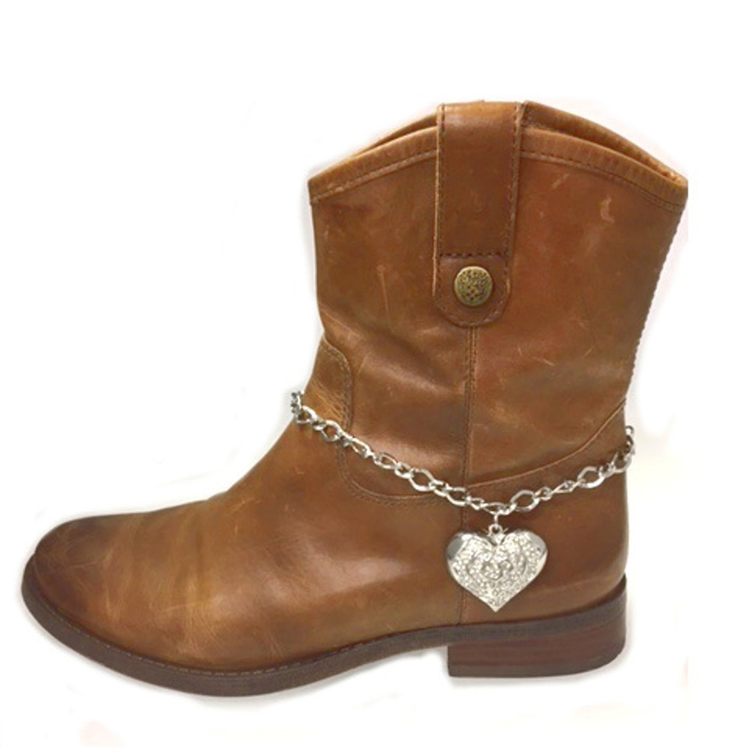 Boot Chain Single Strand Beautiful Filigree Hearts Dangling Jewelry ...