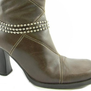 Boot Jewelry Chain Ankle Bracelet 3 Rangées Brins de Cub Zircon Cristaux autrichiens Strass Bijoux