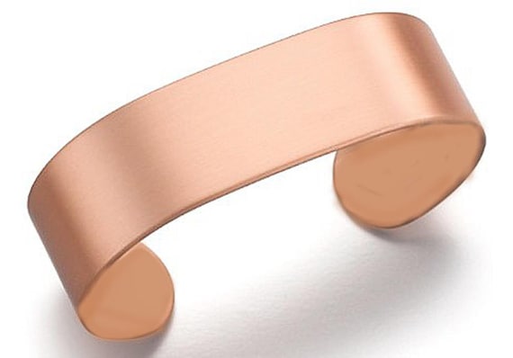 Wide Solid  Copper Cuff Plain Simple No texture B… - image 1