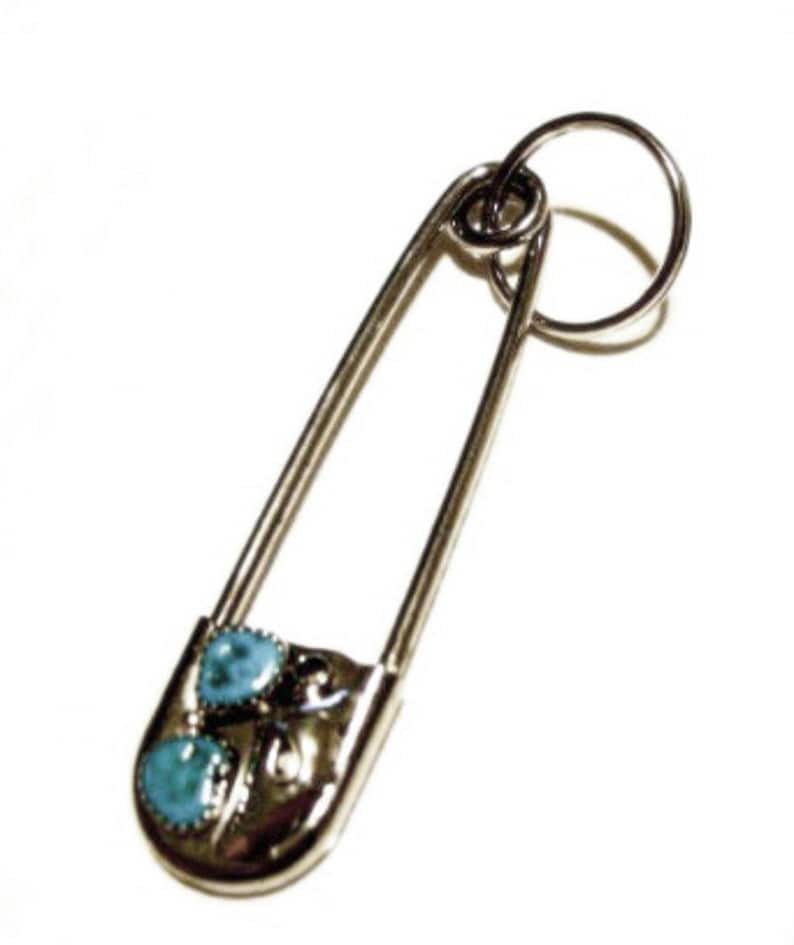 Huge Safety Pin Key Ring Hand Crafted by Navajo with Sterling Etsy