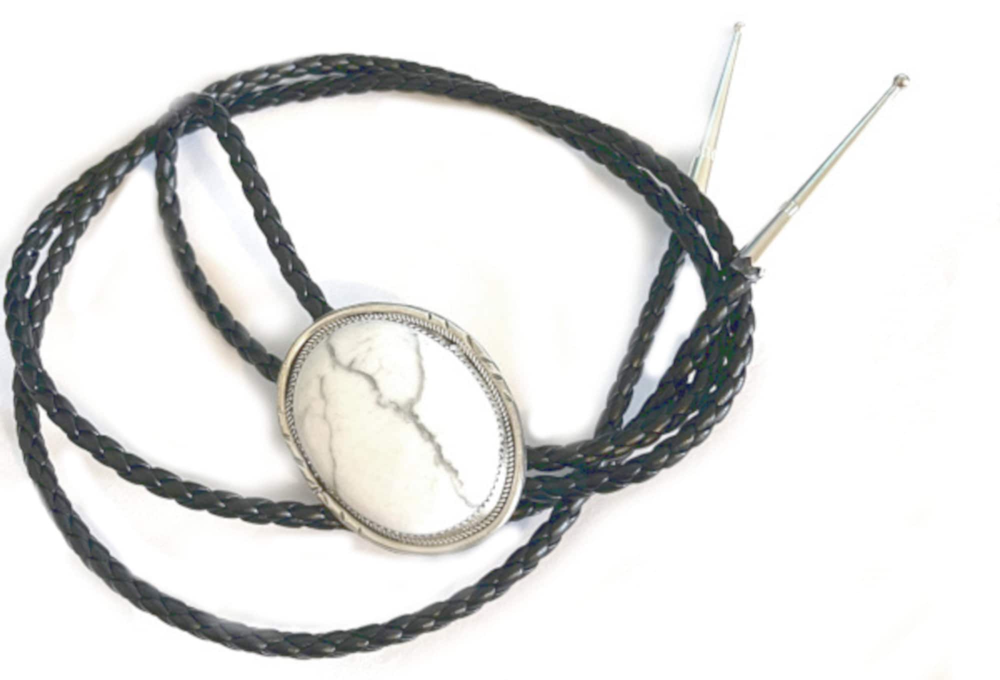 White buffalo turquoise bolo tie sale
