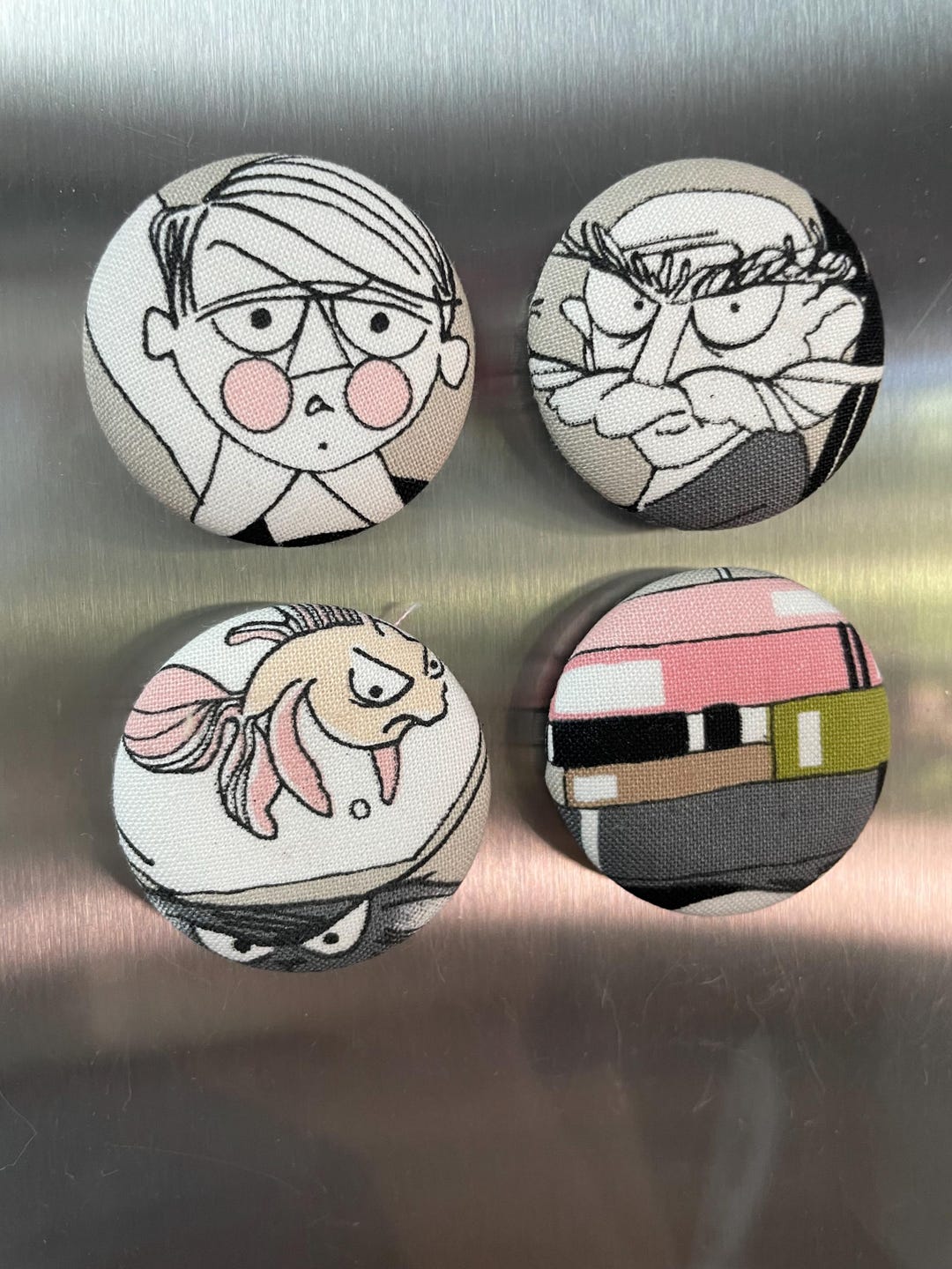 Fridge Magnets Halloween Collection 3 Sets of 4 1/2 Inch Wide Magnets ...