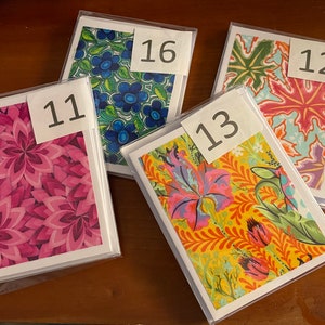 Cartes de correspondance - 4,25 x 5,5 po. - Lot de 8 - Cartes vierges en tissu de créateur pour toutes les occasions, cartes de remerciement