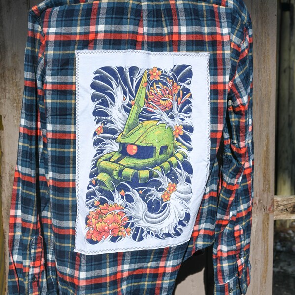 Upcycled Gundam Flannel