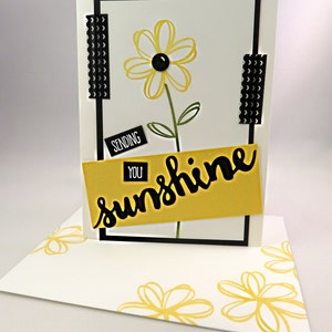 SUNSHINE ENVOYÉE Carte de voeux estampée à la main pour toutes les occasions
