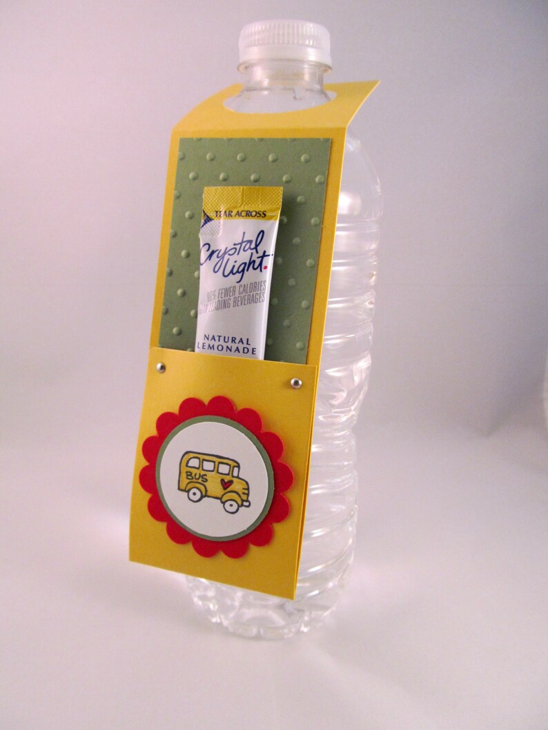 HANGING POCKET TAG For Water Bottles Set of Two Hand Stamped Etsy