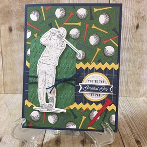 GOLFISTA TODA OCASIÓN Cumpleaños o Día del Padre Tarjeta de felicitación estampada a mano Masculino