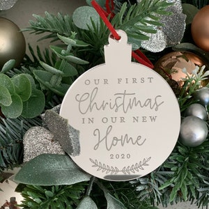 Christmas Bauble Mr & Mrs New Home Engaged decoration ornament gift bauble - ANY wording you like |