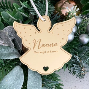 Christmas memory Angel decoration memorial ornament gift - ANY wording you like