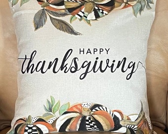 Hand painted pillow cover for Fall/ Thanksgiving! ***pillow insert is NOT included!