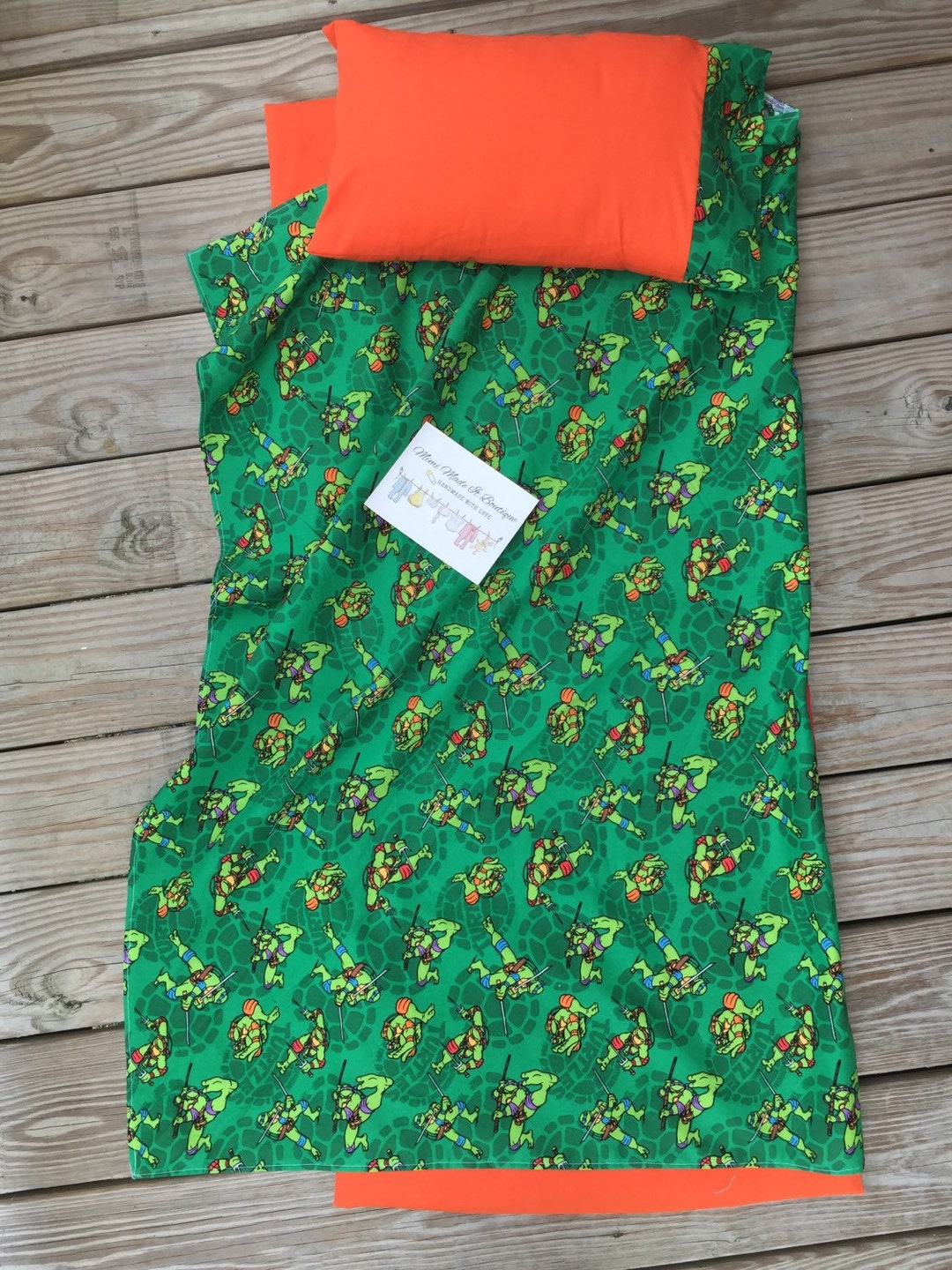 Kindermat Covers With Attached Blanket and Pillowcase. Ninja Turtle