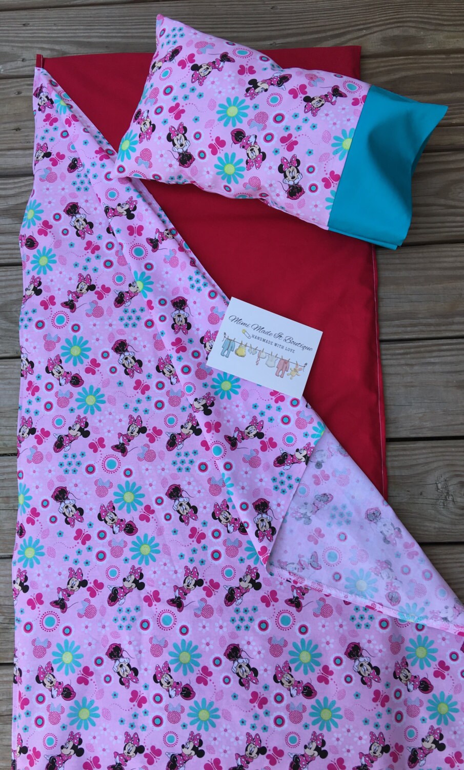 Kindermat Covers With Attached Blanket and Pillowcase. Minnie