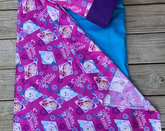 Kindermat covers with attached blanket and pillowcase. FROZEN- kindermat covers!