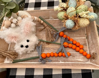 Wooden bead Carrot