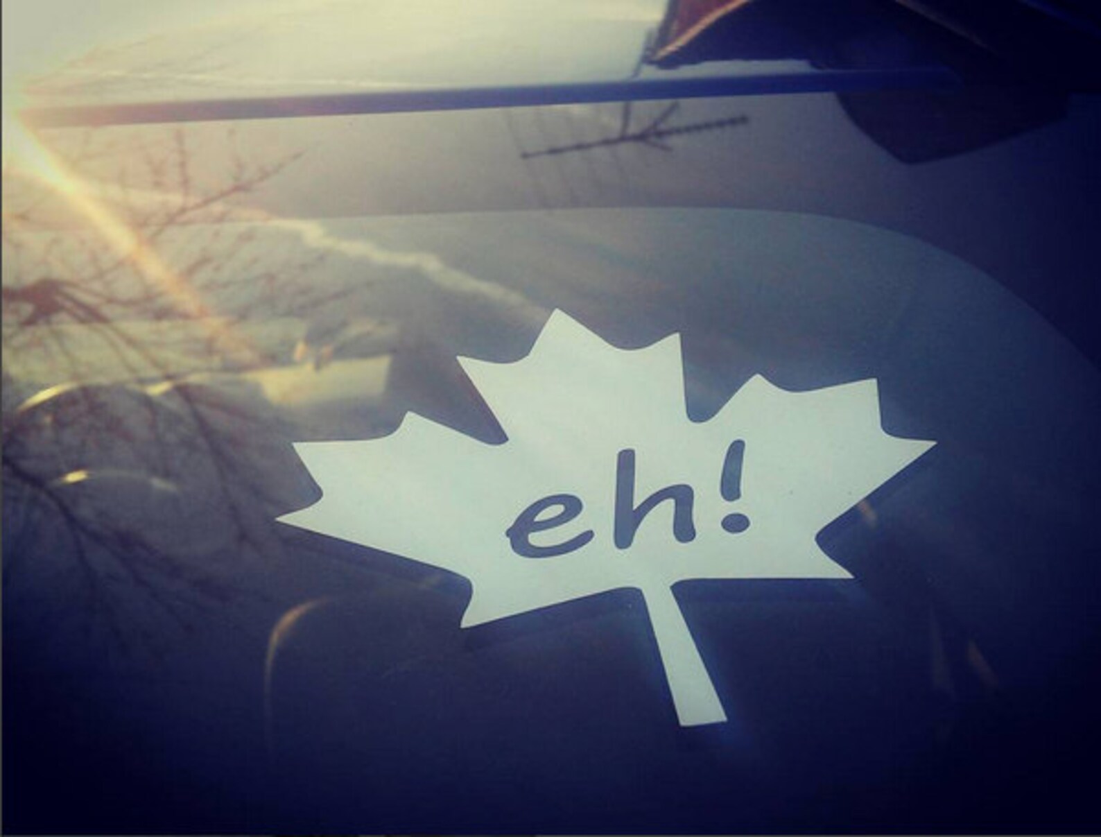 Canadian Eh Car Decal - Maple Leaf Car Sticker - Car Vinyl - Etsy