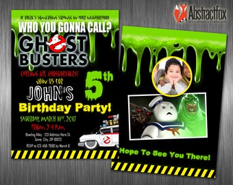 Ghostbusters Invitation - Personalized Boy Birthday Invitation - Download Invitation