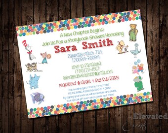 storybook invitation etsy