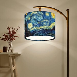 Starry Night Arc Floor Lamp, Inspired by Vincent van Gogh, Museum-Inspired Lighting