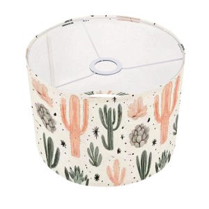 Cactus Print Lampshade, Boho Southwestern Lamp Shade for Table Lamp or Floor Lamp, Desert Succulent Decor for Bedroom, Nursery, Living Room
