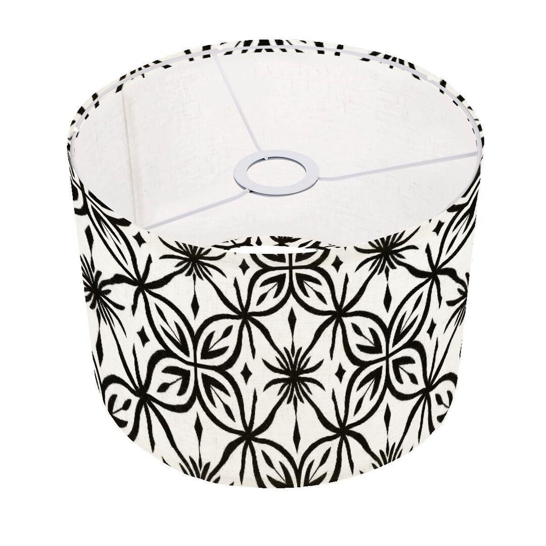 Black and White Geometric Lamp Shade – Modern Replacement Shade for ...