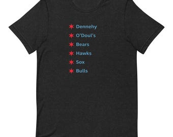 Dennehy O'Doul's Bears Hawks Sox Bulls Chicago T-Shirt. Zwiebeln, Zwiebeln, Zwiebeln. Ditka, Corzine, Dunston, Jordanien, Serengeti