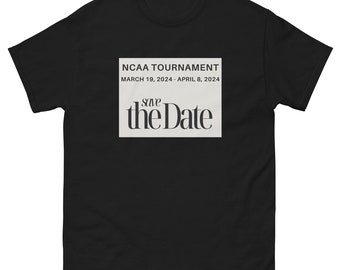 2024 NCAA March Madness Men's Basketball Tournament Save the Date Men's Classic Tee