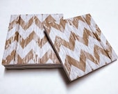 Brown Chevron Coasters - Chevron Home Decor - Drink Coasters - Tile Coasters - Ceramic Coasters - Table Coasters On Sale